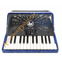 Hohner Bravo 26 key 48 bass blue accordion, MIDI options available